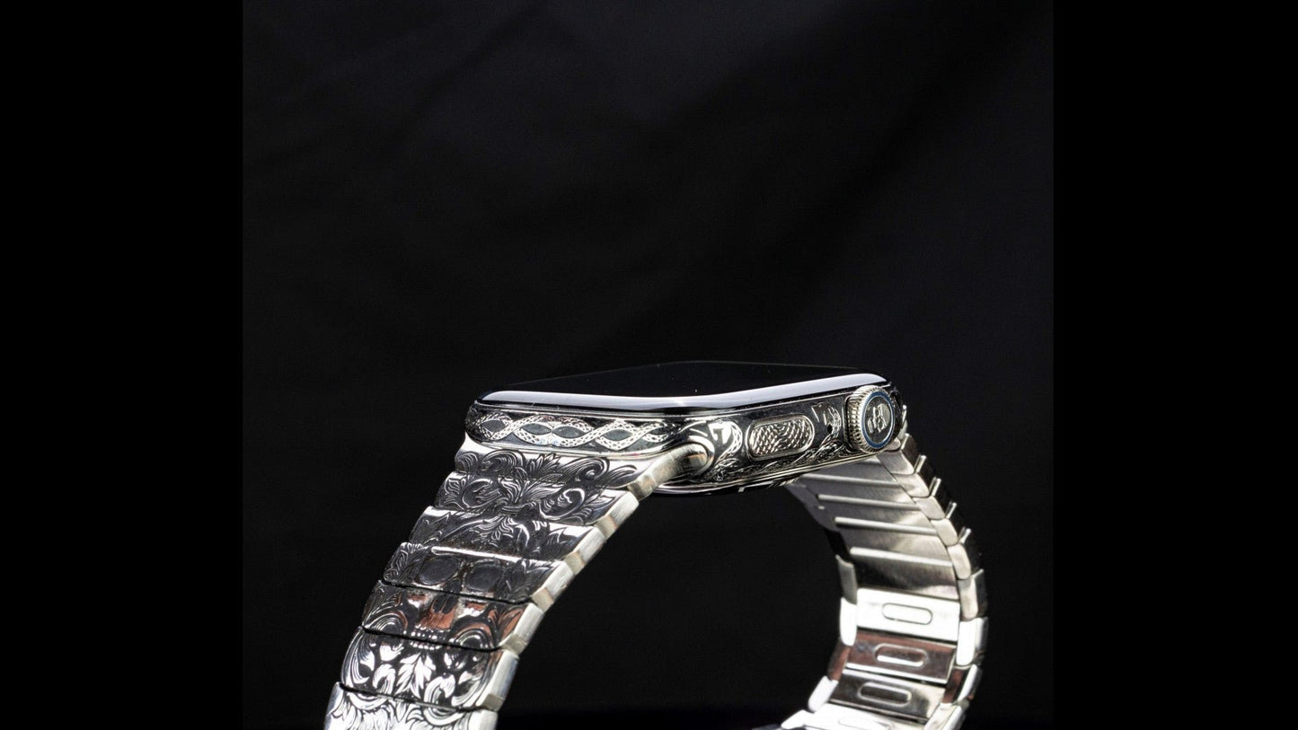 Luxus iPhone Vip Skull – Apple Watch 10 (Sapphire Line) mit 24K Gold – TechnoLoot