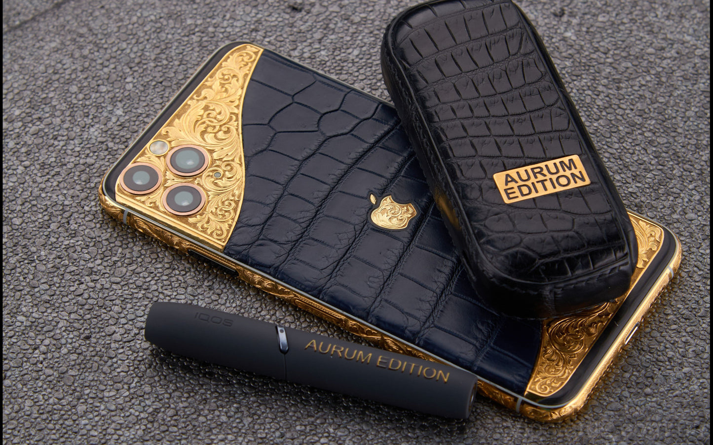 Aurum – Exklusiver IQOS (Alligatorleder + 24K Gold Plate)