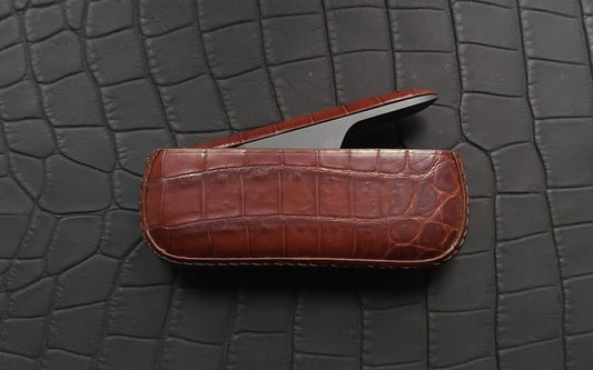 Luxury Brown – Exklusives IQOS Case (Krokodilleder)