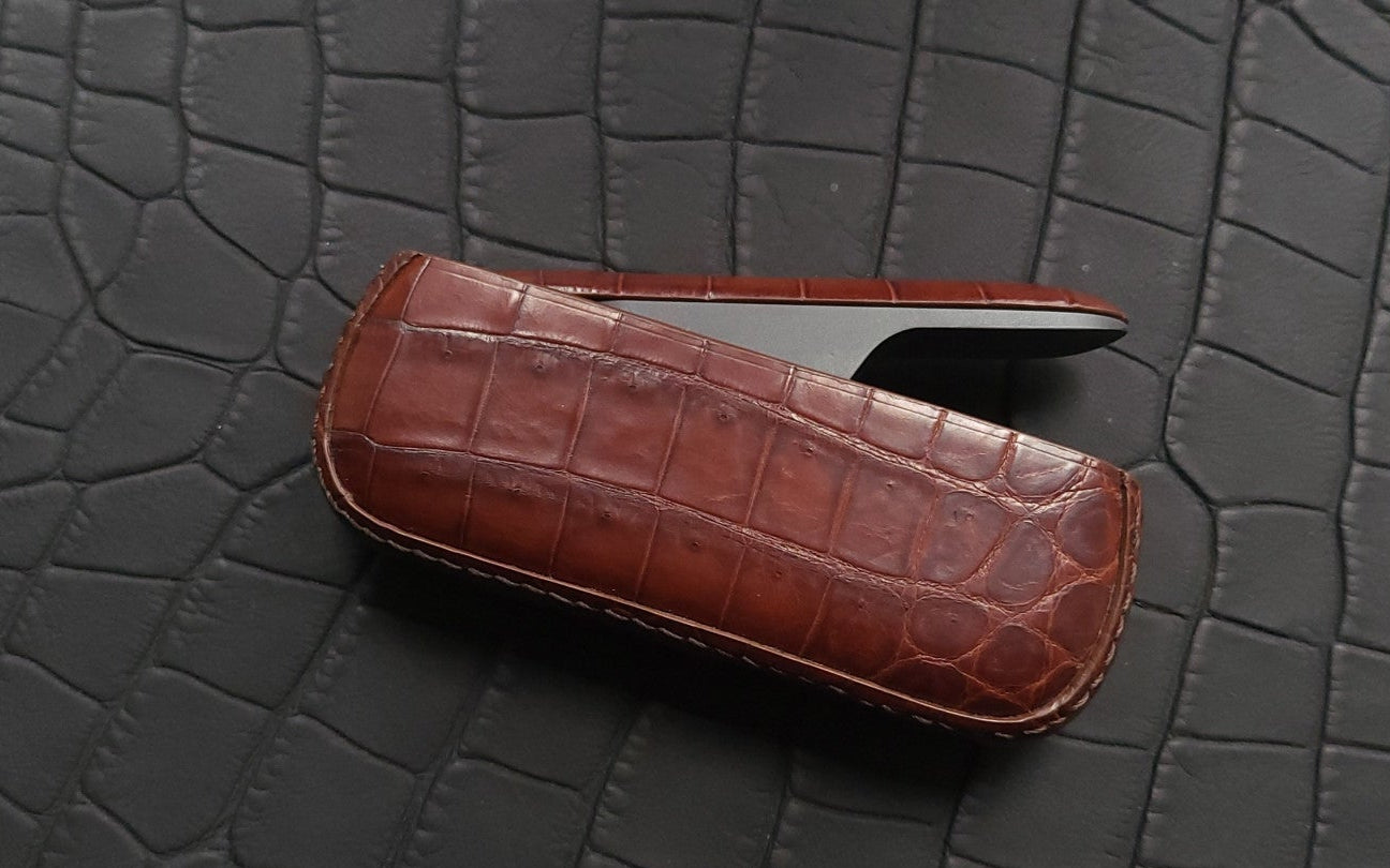 Luxury Brown – Exklusives IQOS Case (Krokodilleder)