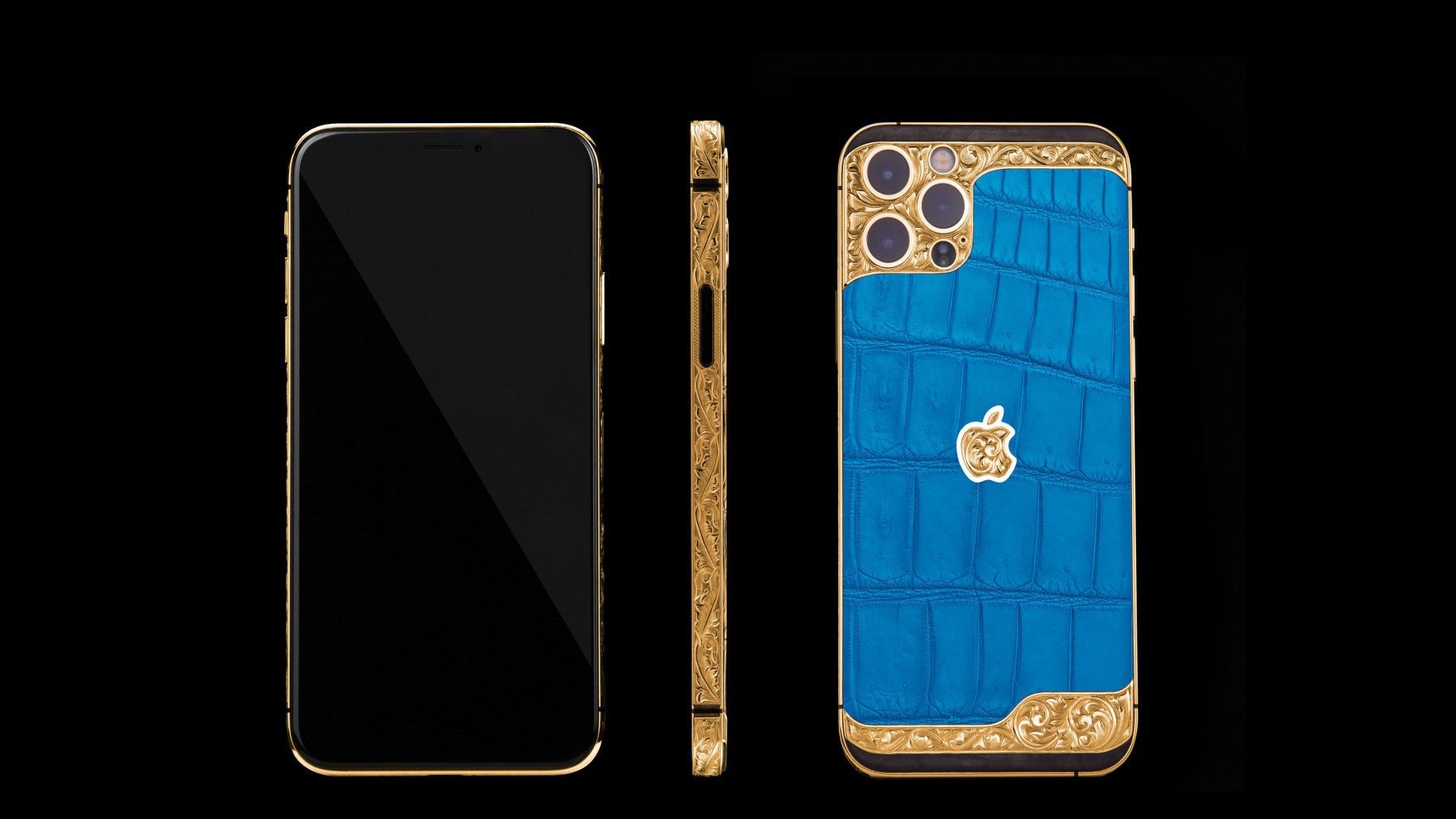 Luxus iPhone Azure Queen Edition IPHONE 17 PRO MAX mit 24K Gold – TechnoLoot