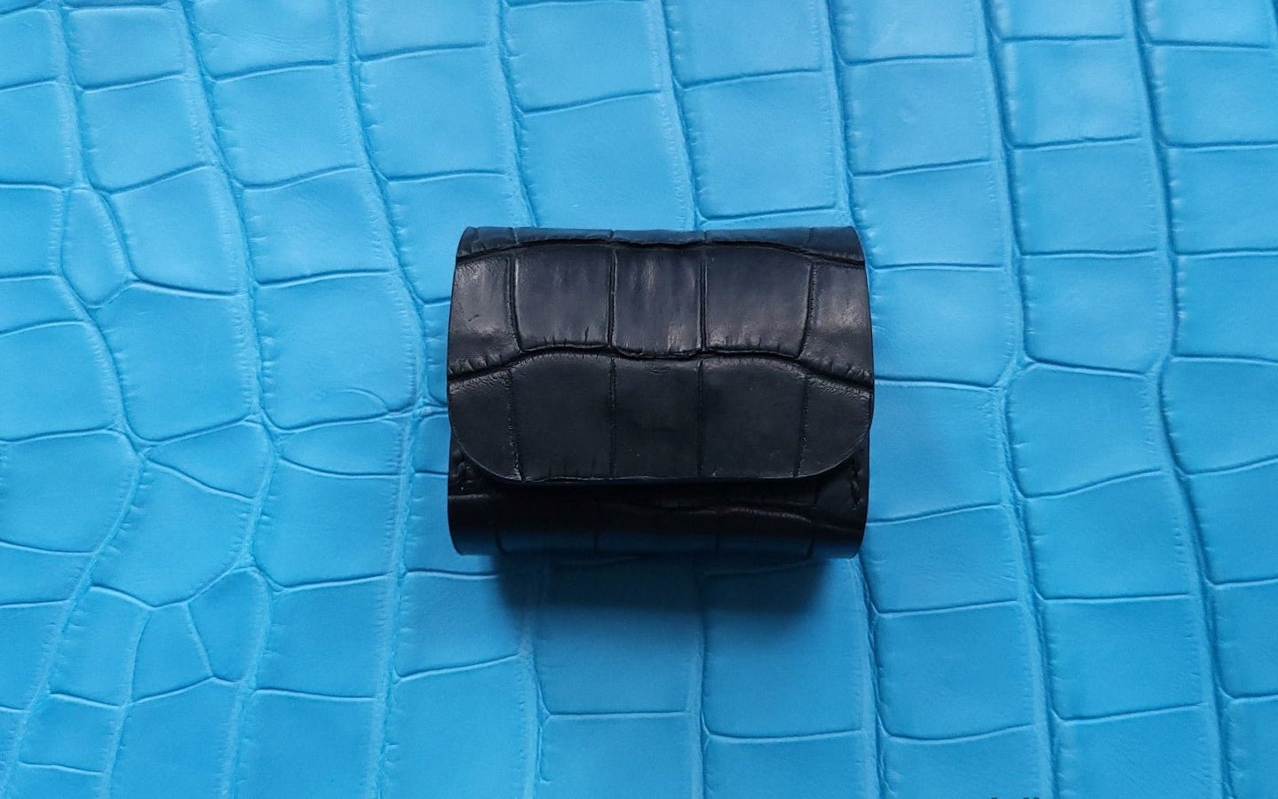 Luxus iPhone Black Prince – Elite AirPods Pro Case (Crocodile Leather) mit 24K Gold – TechnoLoot