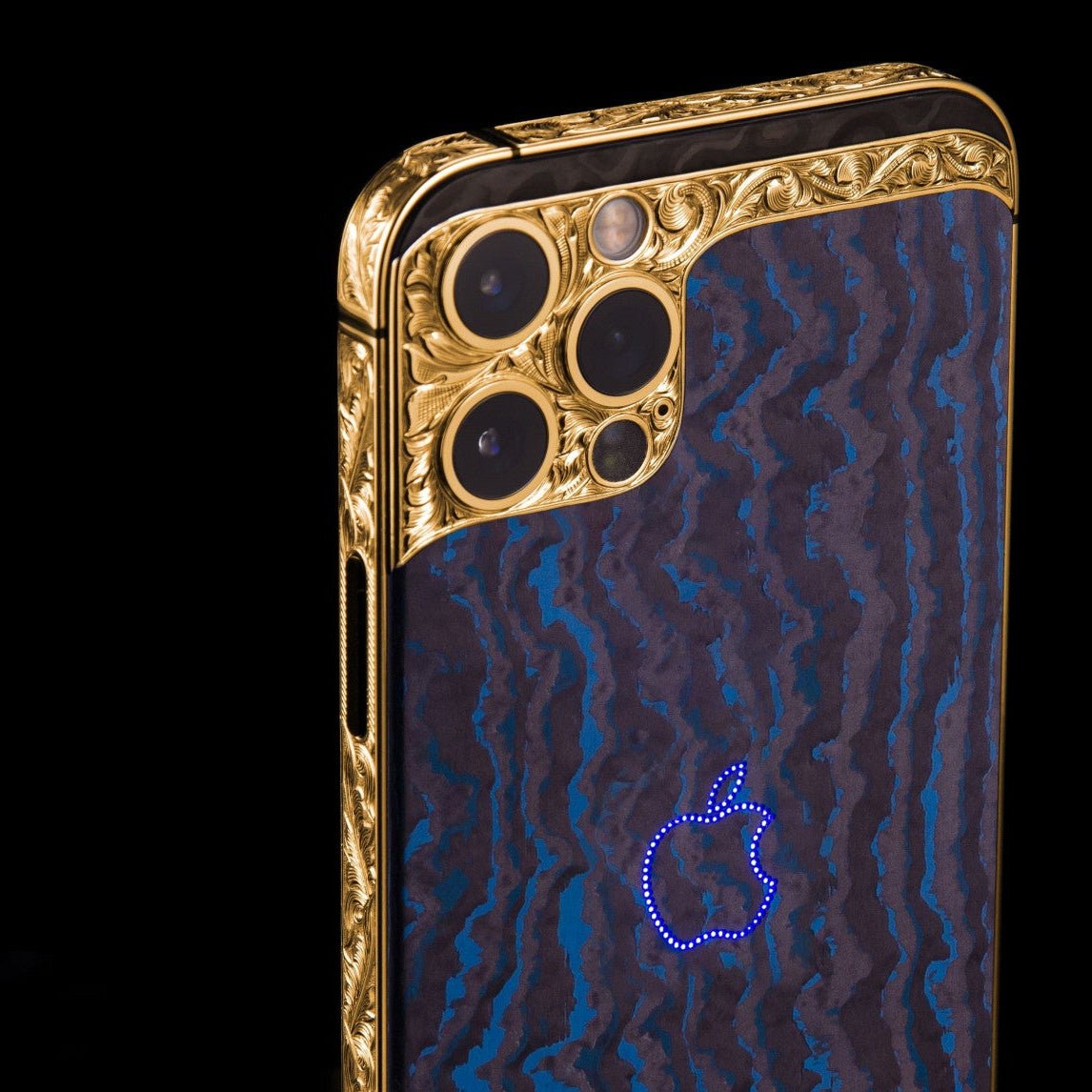 Luxus iPhone Blue Dream Edition IPHONE 17 PRO MAX mit 24K Gold – TechnoLoot