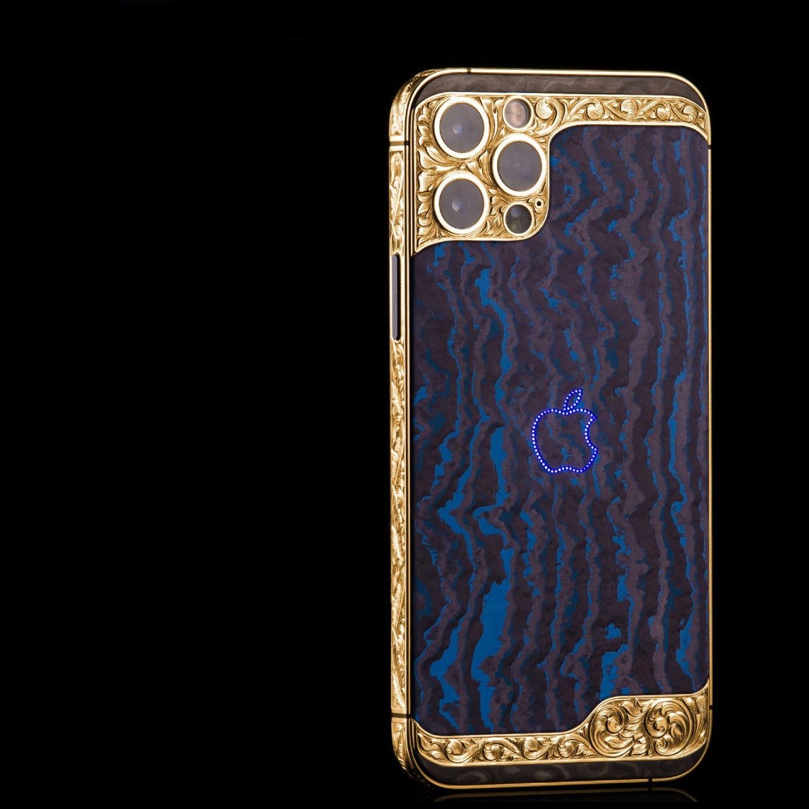 Luxus iPhone Blue Dream Edition IPHONE 17 PRO MAX mit 24K Gold – TechnoLoot