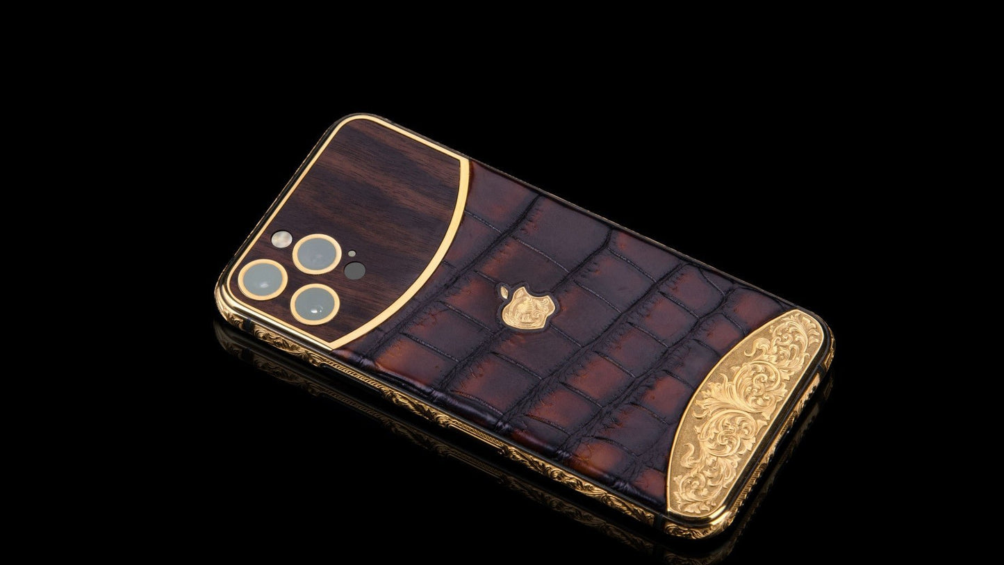 Luxus iPhone Brown Edition IPHONE 17 PRO MAX mit 24K Gold – TechnoLoot