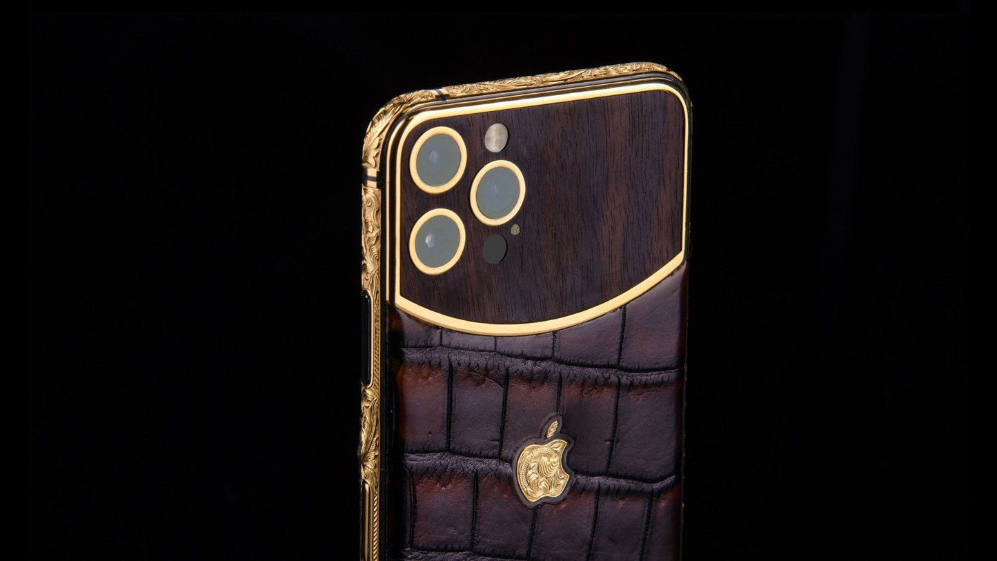 Luxus iPhone Brown Edition IPHONE 17 PRO MAX mit 24K Gold – TechnoLoot