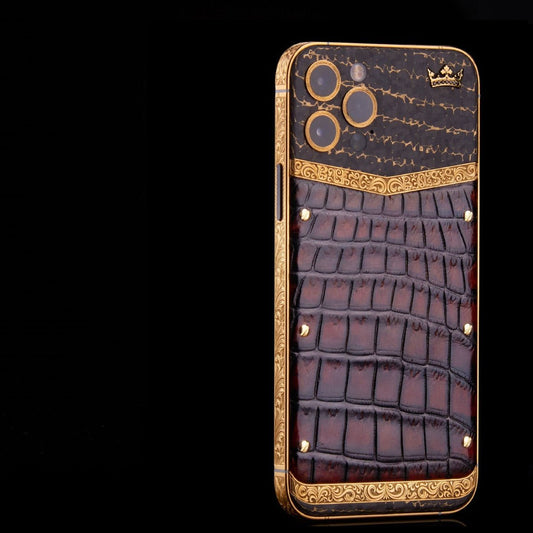 Luxus iPhone Brown King – iPhone 17 Pro Max mit 24K Gold – TechnoLoot