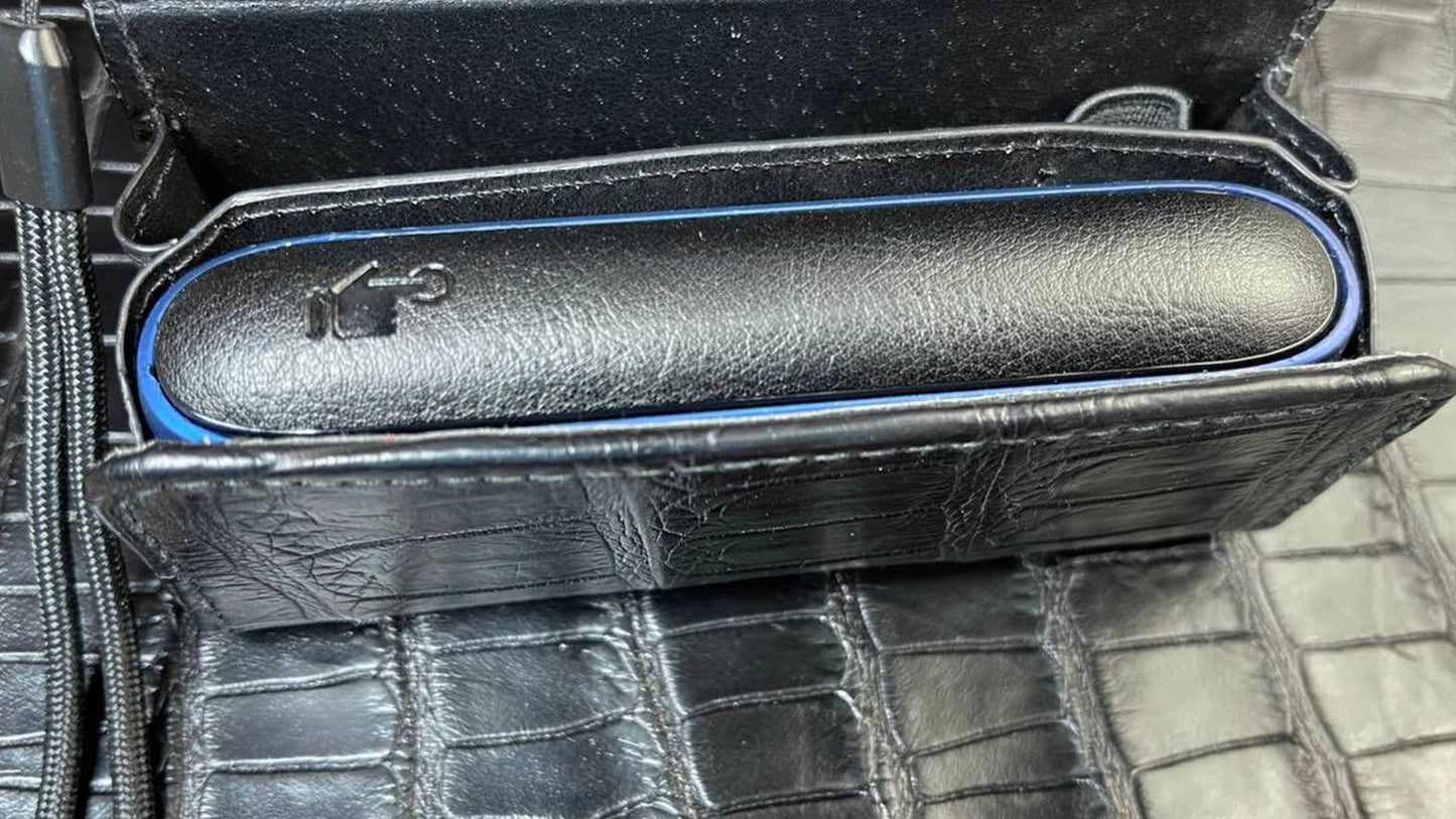 Luxus iPhone Classic Edition – Premium Case für IQOS (Krokodilleder) mit 24K Gold – TechnoLoot