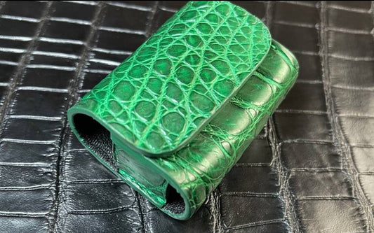 Luxus iPhone Exotic Style – Premium Case für AirPods 3 (Krokodilleder) mit 24K Gold – TechnoLoot