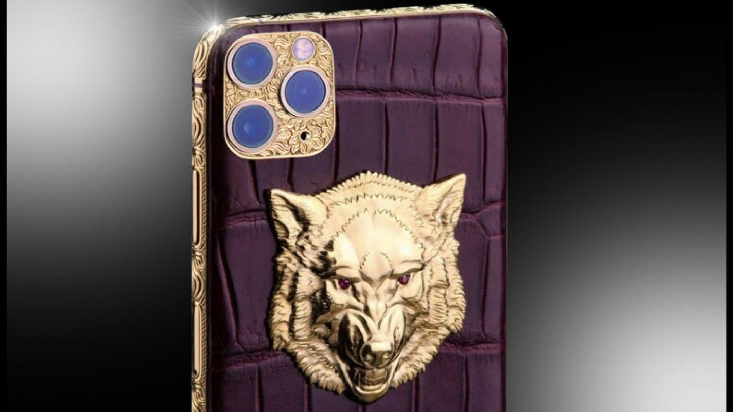 Luxus iPhone Great Wolf – iPhone 17 Pro Max mit 24K Gold – TechnoLoot