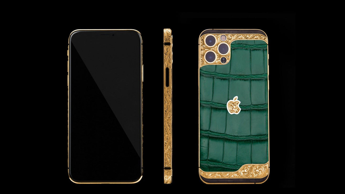 Luxus iPhone Green Power Edition IPHONE 17 PRO MAX mit 24K Gold – TechnoLoot