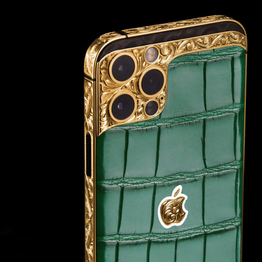 Luxus iPhone Green Power Edition IPHONE 17 PRO MAX mit 24K Gold – TechnoLoot