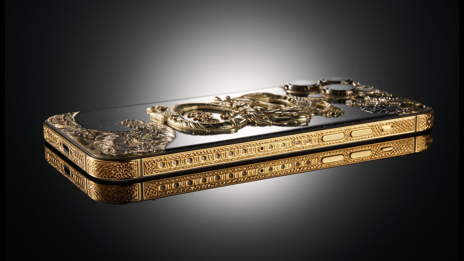 Luxus iPhone Midnight Dragon IPHONE 16 PRO MAX 512 GB mit 24K Gold – TechnoLoot