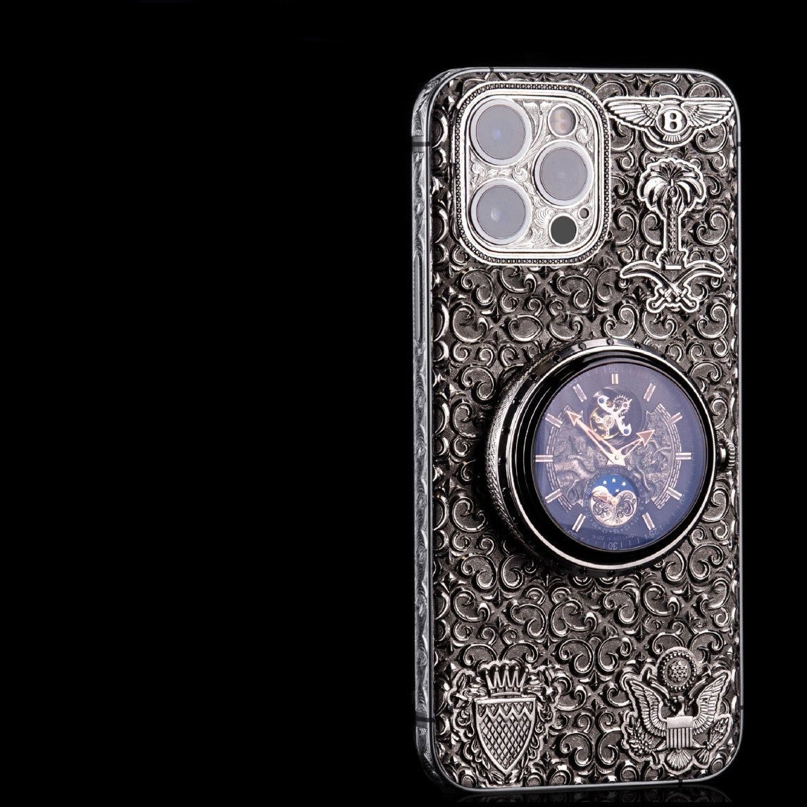 Luxus iPhone Platinum Ring of Time IPHONE 15 PRO MAX 512 GB mit 24K Gold – TechnoLoot