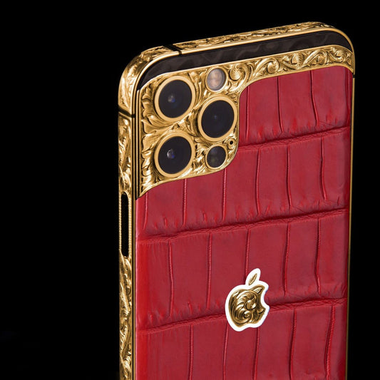 Luxus iPhone Red Queen Edition IPHONE 17 PRO MAX mit 24K Gold – TechnoLoot