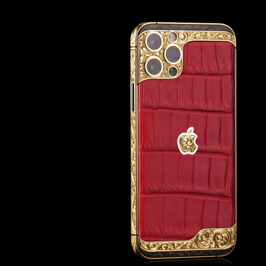 Luxus iPhone Red Queen Edition IPHONE 17 PRO MAX mit 24K Gold – TechnoLoot
